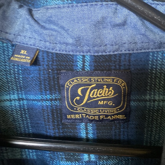 3/15 Jachs Thick Flannel Check Plaid Button Up Shirt - Picture 2 of 3